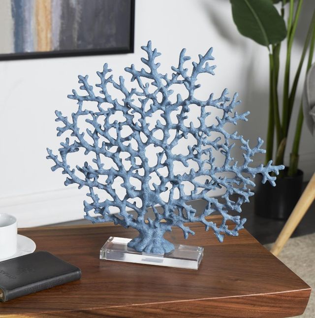 Deco Marche Blue Coral Sculpture-4