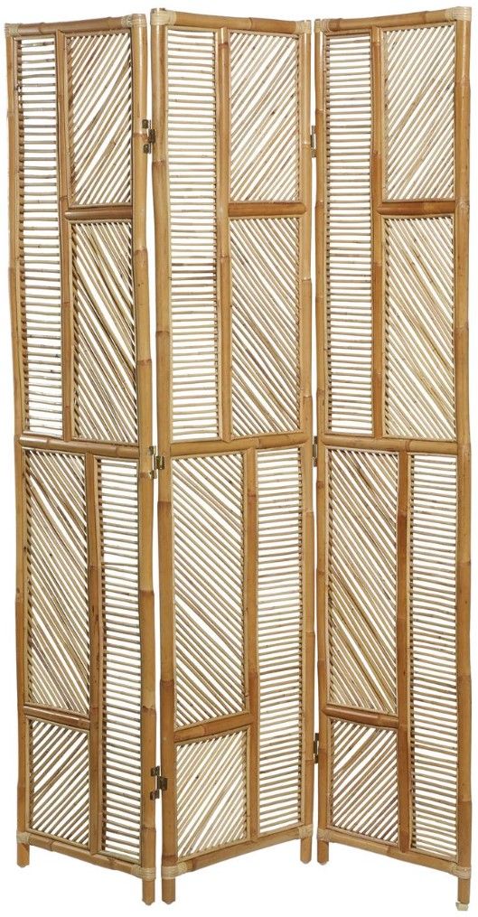 Deco Marche Brown 52" Room Panel Screen Divider-0