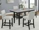Crown Mark Marbel 5-Piece Black/Gray Counter Dining Set-1