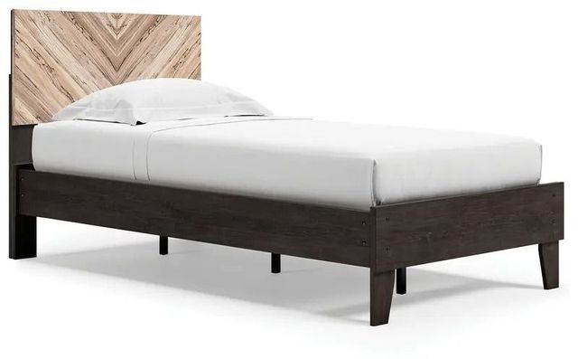 Signature Design by Ashley® Piperton Black/Brown Twin Panel Platform Bed-2