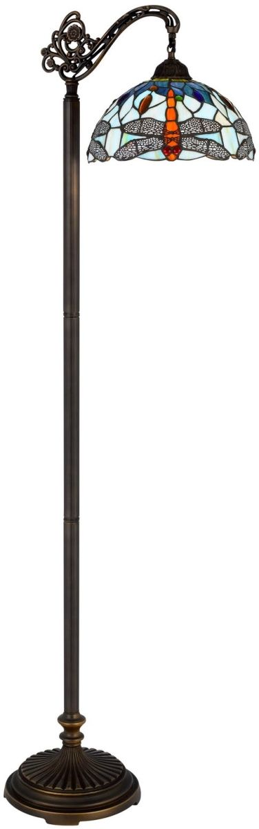 CAL Lighting & Accessories Tiffany Bronze Floor Lamp-0