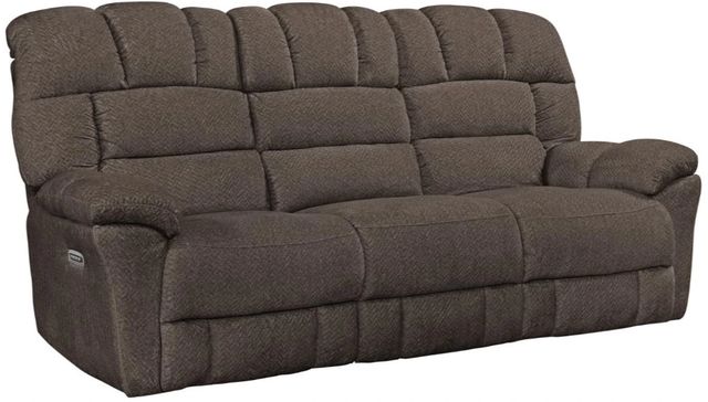Corinthian Furniture Baker Brown Power Reclining Sofa with Dropdown Table -0