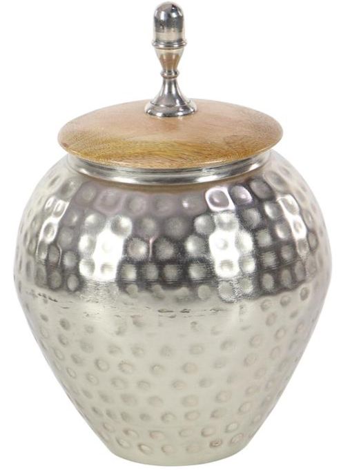 Deco Marche Silver 12" Decorative Jars-1