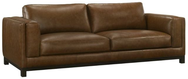 New Classic® Home Furnishings Sayer Leather Brown Sofa-0