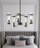 Cal® Lighting & Accessories Olivette Black/White Washed Chandelier-1