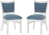 Blue Stripe-White