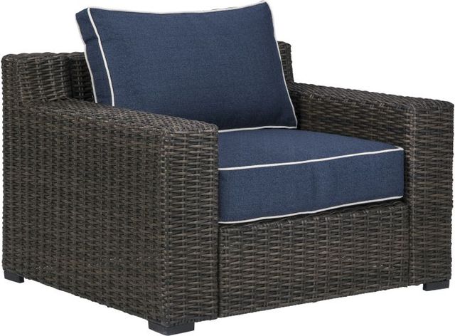 Signature Design by Ashley® Grasson Lane Brown/Blue Lounge Chair with Cushion-0