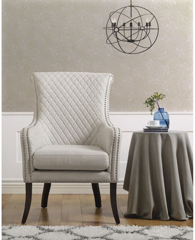 Mazin Furniture Avalon Beige Upholstered Accent Chair-3