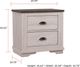 Crown Mark Coralee Chalk/Gray Nightstand-2