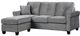 Mazin Furniture Monty 2-Piece Gray Reversible Sofa Chaise Sectional-1