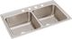 Elkay Lustertone® Classic Lustrous Satin 37" x 22" x 10-1/8" 4-Hole Equal Double Bowl Drop-In Sink-0