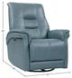 Parker House® Carnegie 2-Piece Verona Azure Power Cordless Swivel Glider Recliner Set-3