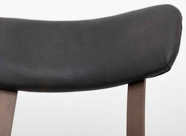 International Furniture Direct Altea Gunmetal/Matte Dark Brown Upholstered Adjustable Barstool-2