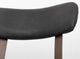 International Furniture Direct Altea Gunmetal/Matte Dark Brown Upholstered Adjustable Barstool-2