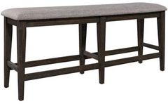 Liberty Furniture Double Bridge Dark Chestnut Counter Bench
