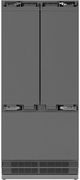 ZLINE Autograph Edition 36" 19.6 Cu. Ft. Panel Ready Built In French Door Refrigerator with Polished Gold Accents-0