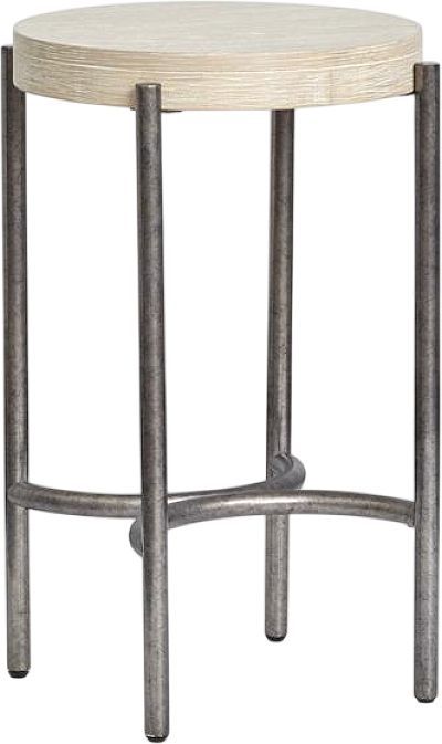 Magnussen Home® Jennings Edgecomb Grey/Weathered Antique Nickel Round Accent Table-0