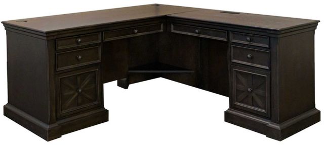 Martin Furniture Kingston Dark Chocolate L-Desk-0