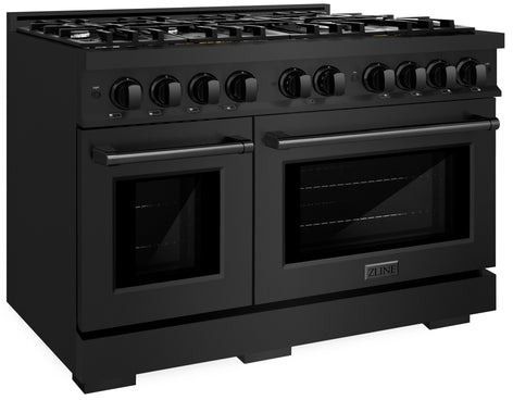 ZLINE 48" Black Stainless Steel Pro Style Gas Range-3