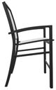 Telescope Casual Kendall Abalone/Black Aluminum/Fabric Outdoor Sling Stacking Balcony Height Arm Chair-2