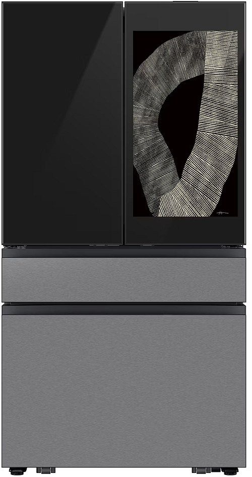 Samsung 36" 22.5 Cu. Ft. Charcoal Glass and Stainless Steel Counter Depth French Door Refrigerator with AI Vision Inside™-0