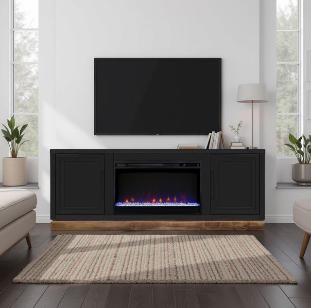 Legends Home Nora Seal Skin/Whiskey Fireplace TV Console-1
