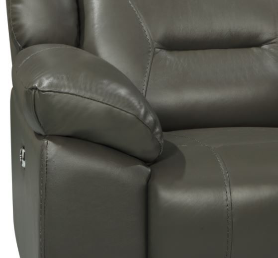 New Classic® Home Furnishings Sebastian Gray Recliner with Power Footrest-3