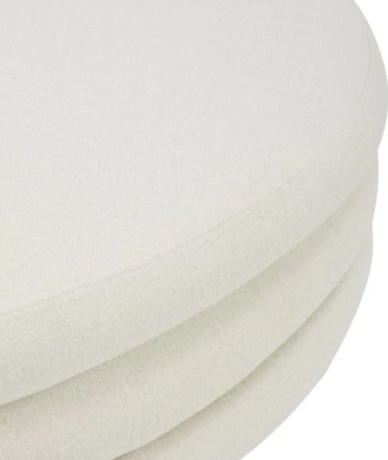 Moe's Home Collection Lowtide Warm White Curved Ottoman-2