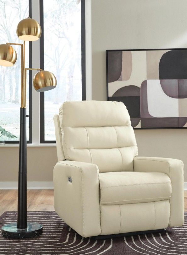 Signature Design by Ashley® Olcotte Canvas Power Recliner with Adjustable Headrest-2