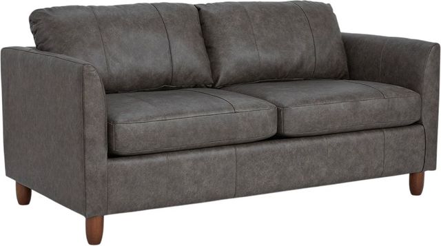 Best® Home Furnishings Customizable Bayment Leather Queen Sofa Sleeper with Dark Walnut Legs-3