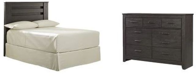 Signature Design by Ashley® Brinxton 2-Piece Charcoal Full Panel Headboard Set-0