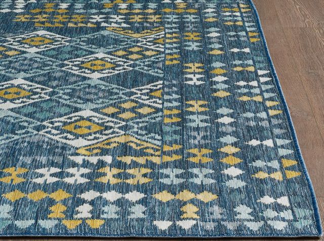 KAS Rugs Dahlia Blue Mosaic 5'x7' Area Rug-4