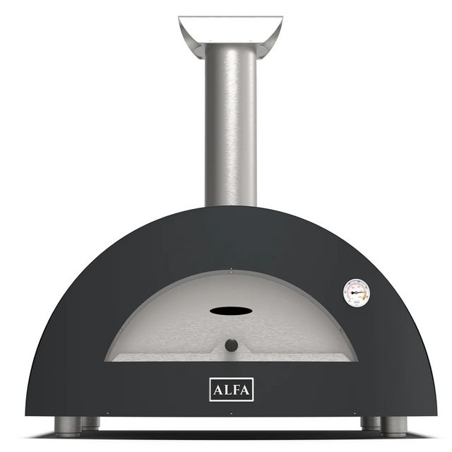 Alfa Moderno 3 Pizze 43" Anthracite Gray Petroleum Gas Pizza Oven