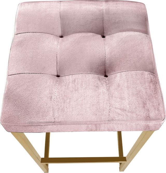 Meridian Furniture Nicola Pink Velvet Counter Stool-2