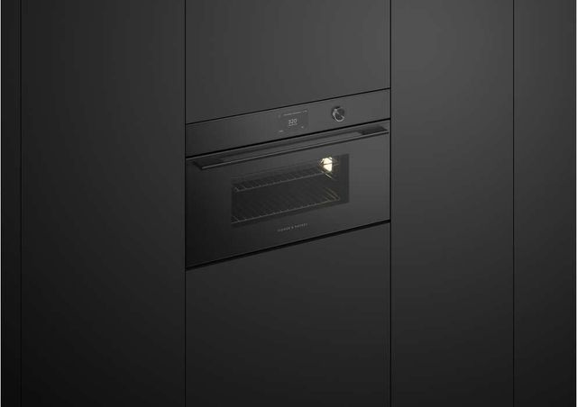 Fisher & Paykel Series 7 Contemporary 30" Black Glass Compact Convection Speed Oven-4