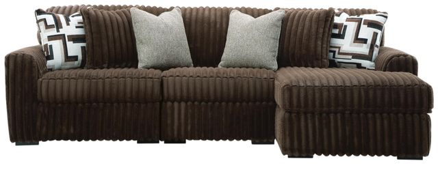 Signature Design by Ashley® Midnight-Madness 3-Piece Chocolate L-Shape Sectional with Chaise-0