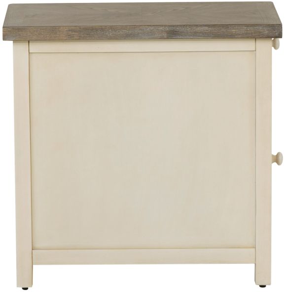Coast2Coast Home™ Belsey Brown Side Table with Cream Base-4