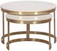 Fairfield® Sundries 2-Piece Antique Brass/White Stone Inlay Nesting Cocktail Table Set-1