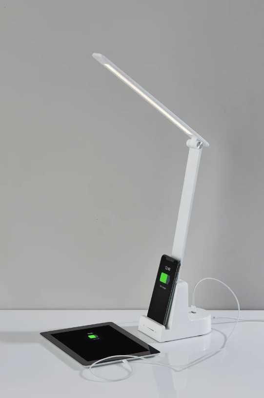 Adesso® Cody White LED Wireless Charging Desk Lamp-2