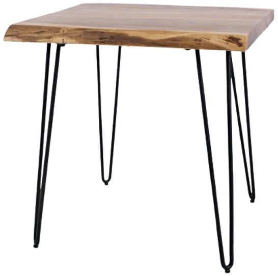 Jofran Inc. Nature's Edge Natural End Table with Black Base-2