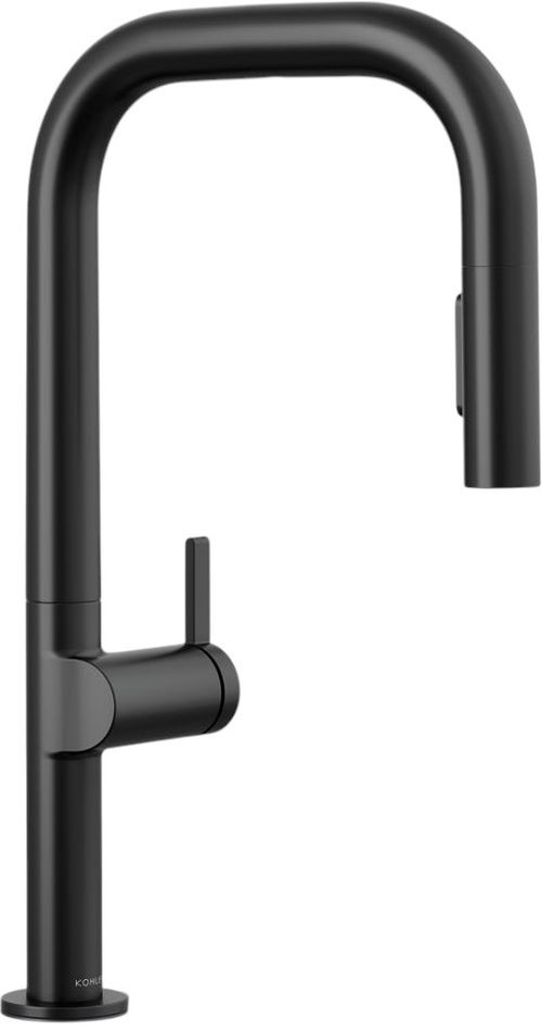 KOHLER® Components® Matte Black 18" Touchless Kitchen Sink Faucet with 2-Function Sprayhead-0