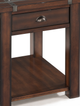 Magnussen Home® Roanoke Cherry Chairside Square End Table with Slate Top -2
