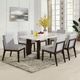 ACME Furniture Edwyn White Dining Table with Brown Base-2