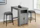 Monarch Specialties Inc. 2-Piece Black/Grey 26" Upholstered Counter Height Stools Set-2
