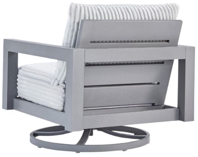 Signature Design by Ashley® Moonlight View Gray Outdoor Swivel Chair-2