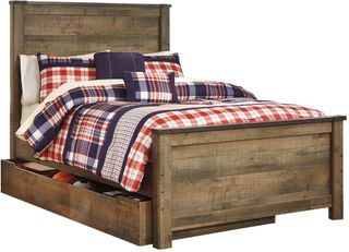 Signature Design by Ashley® Trinell Brown Youth Full Panel Bed with 1-Drawer Storage