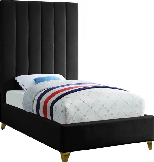Meridian Furniture Via Black Twin Bed-1