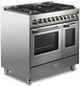 Verona® Ultima 36" Stainless Steel Freestanding Double Oven Pro Style Duel Fuel Range-4