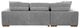 Homelegance® Raife 3-Piece Gray Sleeper Sectional with Left Chaise and Ottoman-4