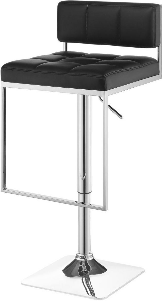 Coaster® Alameda Chrome/Black Adjustable Bar Stool-3